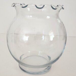 Glass Vase Small Ruffle-Neck